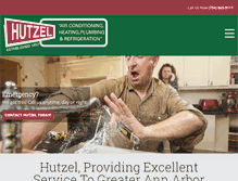 Tablet Screenshot of hutzelplumbing.com